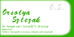 orsolya szlezak business card